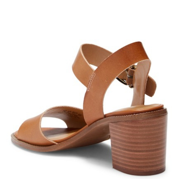 FRANCO SARTO Leather Block Heel Sandals - Picture 8 of 8